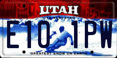 UT license plate E101PW