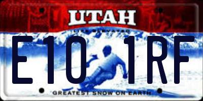 UT license plate E101RF