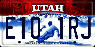UT license plate E101RJ