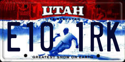 UT license plate E101RK