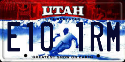 UT license plate E101RM