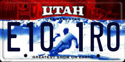 UT license plate E101RO