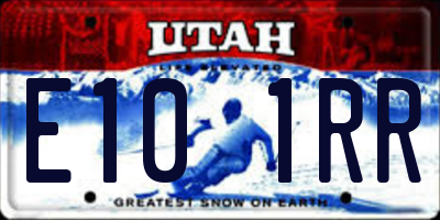 UT license plate E101RR