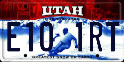 UT license plate E101RT