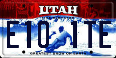 UT license plate E101TE