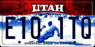 UT license plate E101TQ