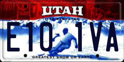 UT license plate E101VA