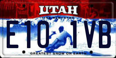 UT license plate E101VB
