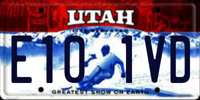 UT license plate E101VD