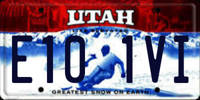 UT license plate E101VI