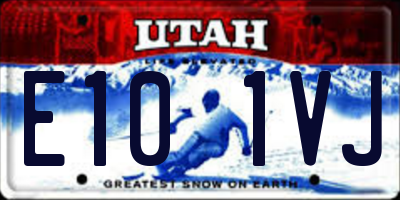 UT license plate E101VJ