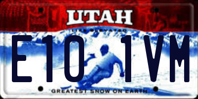 UT license plate E101VM