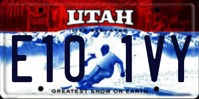 UT license plate E101VY