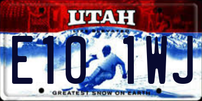 UT license plate E101WJ