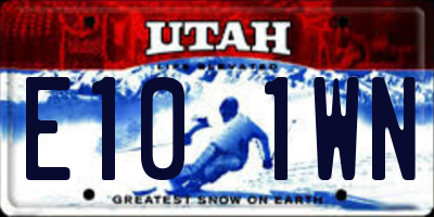 UT license plate E101WN