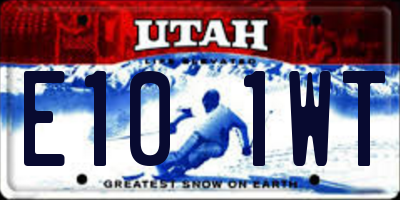 UT license plate E101WT