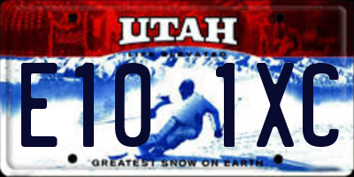UT license plate E101XC