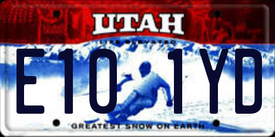 UT license plate E101YD