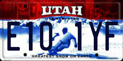 UT license plate E101YF