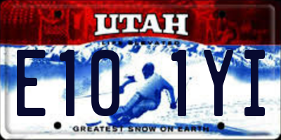 UT license plate E101YI