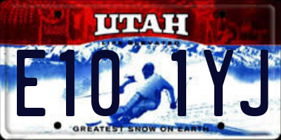 UT license plate E101YJ