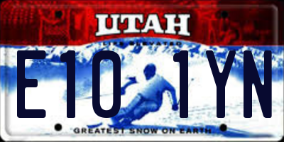 UT license plate E101YN