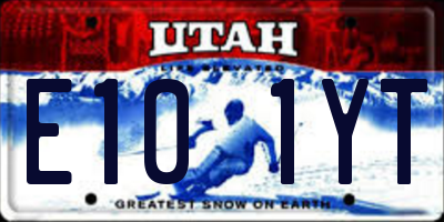 UT license plate E101YT