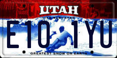UT license plate E101YU