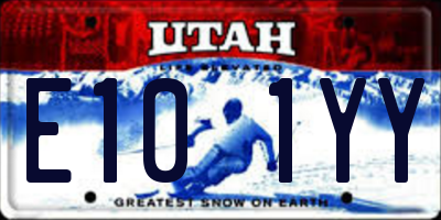 UT license plate E101YY