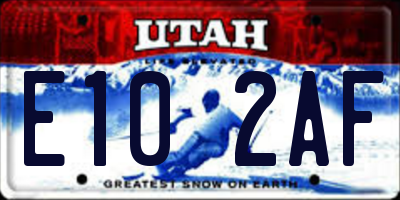 UT license plate E102AF