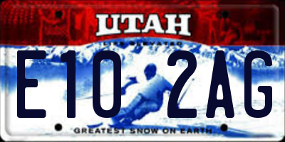 UT license plate E102AG