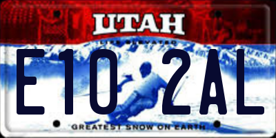 UT license plate E102AL