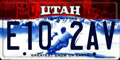 UT license plate E102AV