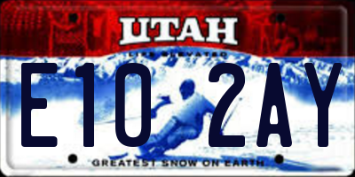 UT license plate E102AY