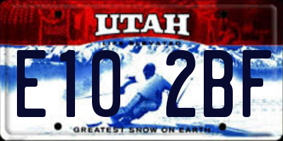 UT license plate E102BF