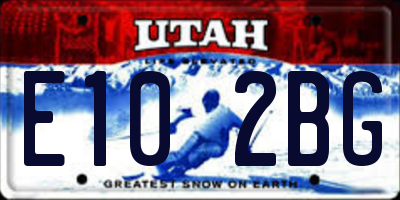 UT license plate E102BG