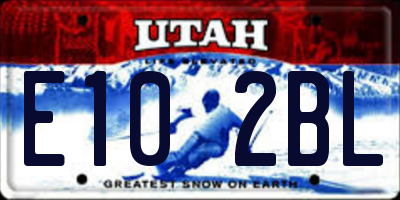 UT license plate E102BL