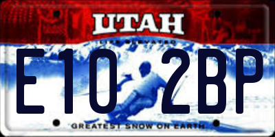 UT license plate E102BP