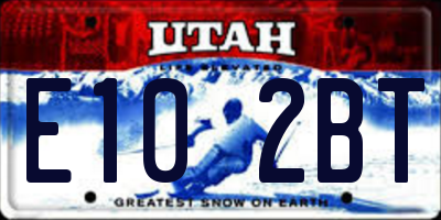 UT license plate E102BT