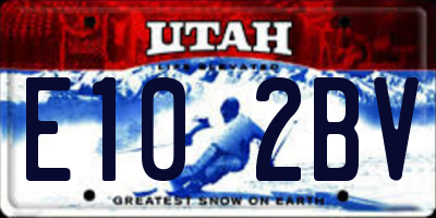 UT license plate E102BV
