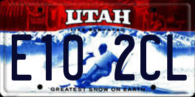 UT license plate E102CL
