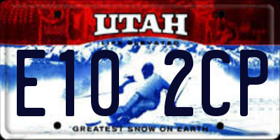 UT license plate E102CP