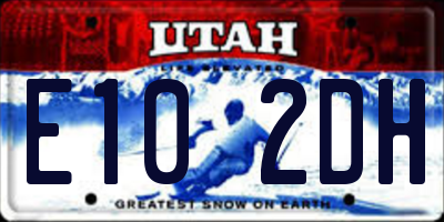 UT license plate E102DH