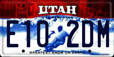 UT license plate E102DM