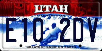 UT license plate E102DV