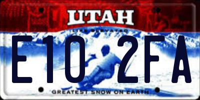 UT license plate E102FA