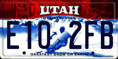 UT license plate E102FB
