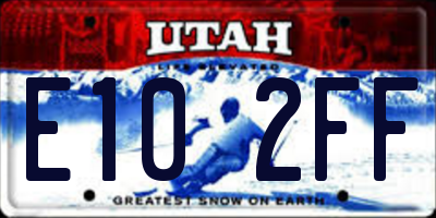 UT license plate E102FF