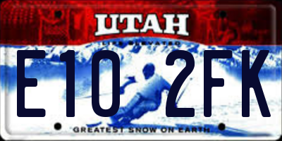 UT license plate E102FK