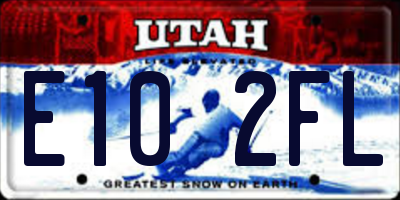 UT license plate E102FL